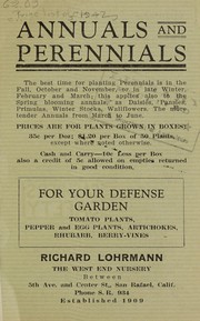 Cover of: Annuals and perennials by Richard Lohrmann (Firm)