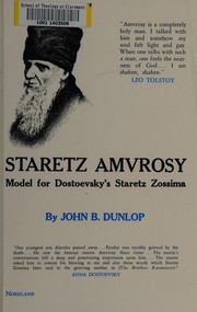 Cover of: Staretz Amvrosy, model for Dostoevsky's Staretz Zossima