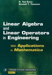 Cover of: Linear Algebra and Linear Operators in Engineering: with Applications in Mathematica (Process Systems Engineering)