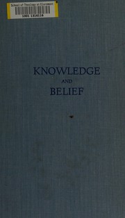 Cover of: Knowledge and belief: an introduction to the logic of the two notions.