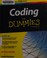 Cover of: Coding for dummies