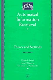 Cover of: Automated information retrieval by V. Frants