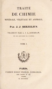 Cover of: Traité de chimie minérale, végétale et animale ...