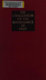 Cover of: The civilization of the renaissance in Italy by Jacob Burckhardt
