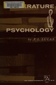 Cover of: Literature and psychology. by Frank Laurence Lucas