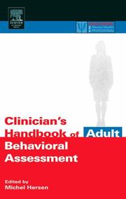 Clinician's handbook of adult behavioral assessment