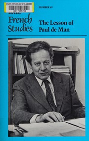 Cover of: Lesson of Paul De Man (Yale French Studies)