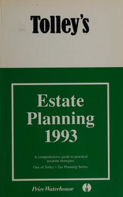 Cover of: Tolley's Estate Planning.