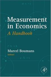 Cover of: Measurement in Economics by Marcel Boumans