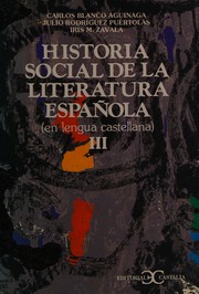 Cover of: Historia Social de La Literatura Espanola II
