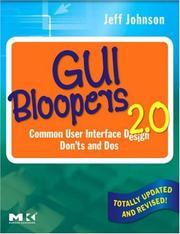 Cover of: GUI Bloopers 2.0: Common User Interface Design Don'ts and Dos (Morgan Kaufmann Series in Interactive Technologies)