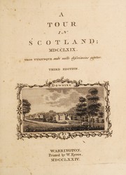 Cover of: A tour in Scotland; MDCCLXIX