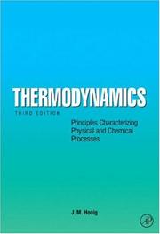 Thermodynamics : principles characterizing physical and chemical processes