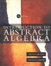 Cover of: Introduction to abstract algebra.