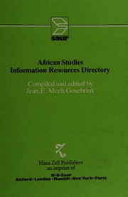 African studies information resources directory by Jean E. Meeh Gosebrink