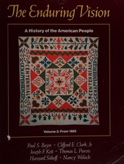 Cover of: Enduring Vision a History of the American People