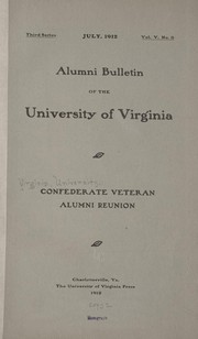 Cover of: Confederate veteran alumni reunion