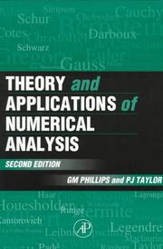 Theory and applications of numerical analysis