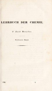 Cover of: Lehrbuch der Chemie by Jöns Jacob Berzelius