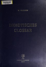 Cover of: Demotisches Glossar