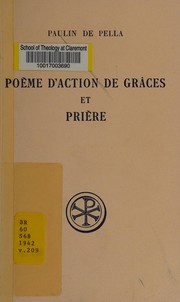 Cover of: Poème d'action de grâces et Prière