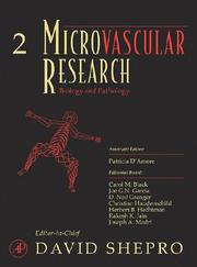 Cover of: Microvascular research by editor-in-chief, David Shepro.