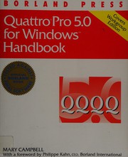 Cover of: Quattro pro 5.0 for Windows handbook