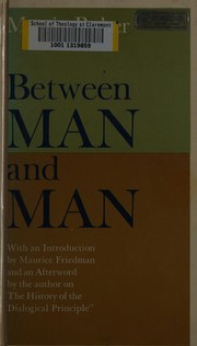 Cover of: Between man and man
