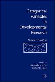 Categorical variables in developmental research : methods of analysis