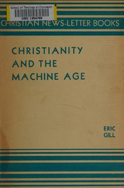 Cover of: Christianity and the machine age