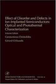 Effect of disorder and defects in ion-implanted semiconductors : optical and photothermal characterization