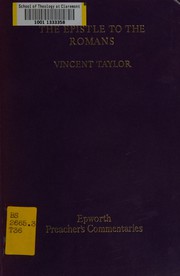 The Epistle to the Romans by Vincent Taylor
