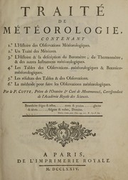 Cover of: Traité de météorologie ... by Cotte, L.