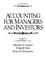 Cover of: Accounting for managers and investors