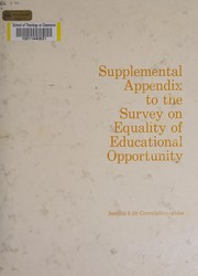 Cover of: Equality of educational opportunity