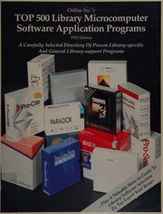 Online Inc's Top Five Hundred Library Microcomputer Software Application Programs by Jeffery K. Pemberton
