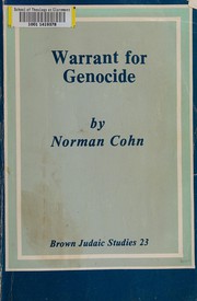 Cover of: Warrant for genocide: the myth of the Jewish world , conspiracy and the Protocols of the elders of Zion