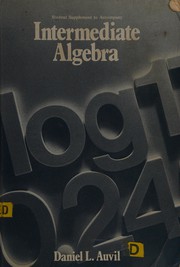 Cover of: Student supplement to accompany Intermediate algebra