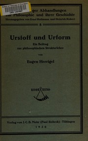 Urstoff und Urform by Eugen Herrigel