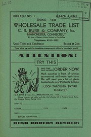 Cover of: Wholesale trade list: March 9, 1942 : spring 1942
