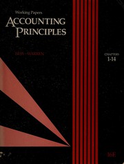 Cover of: Accounting principles. Working papers