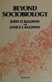 Cover of: Beyond sociobiology