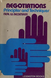 Cover of: Negotiations by Neal W. Beckmann