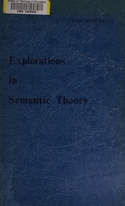 Explorations in semantic theory by Uriel Weinreich