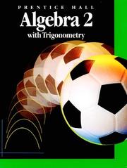 Cover of: Algebra 2 With Trigonometry by Be Hall
