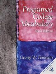 Programed [sic] college vocabulary by George W. Feinstein
