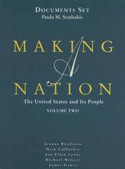Cover of: Documents Set: Volume 2 (Making a Nation:  United States and Its People)