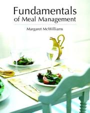 Fundamentals of Meal Management by Margaret McWilliams