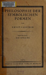 Cover of: Philosophie der symbolischen Formen