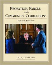 Cover of: Probation, parole, and community corrections